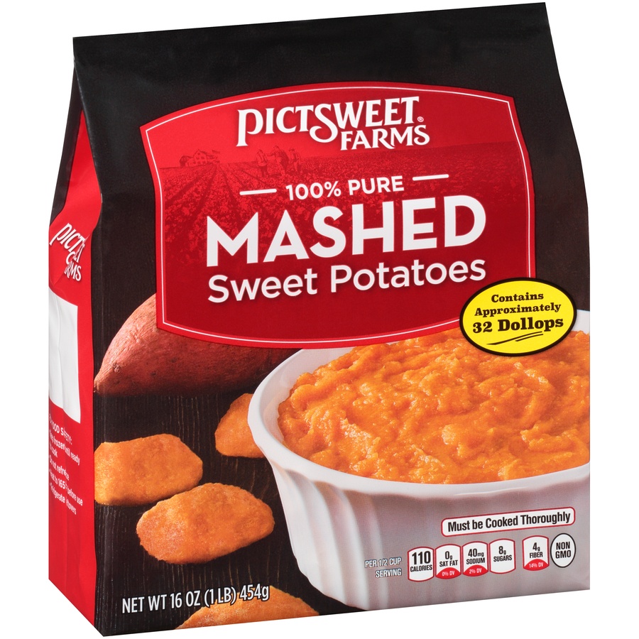 slide 4 of 8, Pictsweet Farms® frozen mashed sweet potatoes, 16 oz