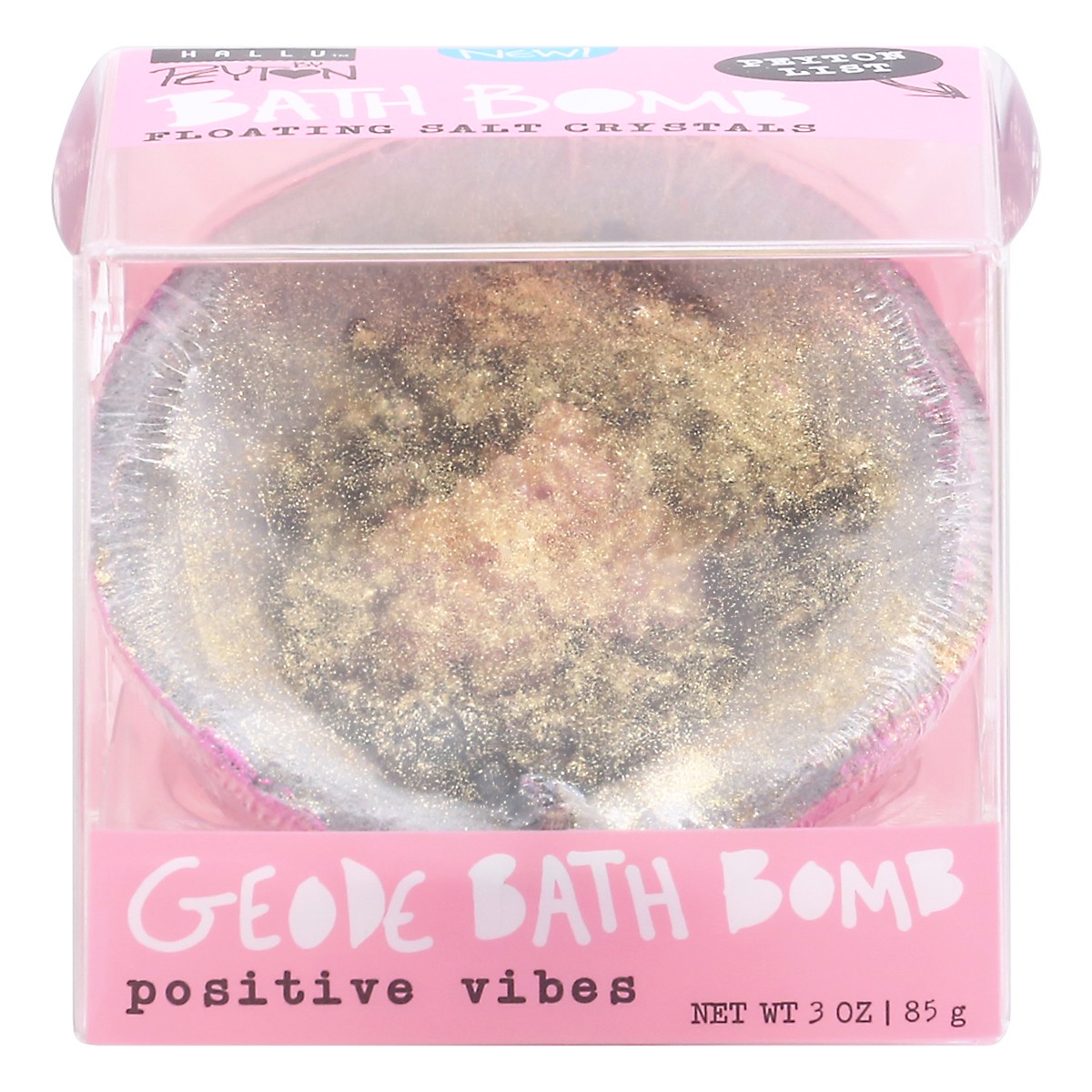 slide 1 of 9, Hallu Positive Vibes Geode Bath Bomb 3 oz, 3 oz