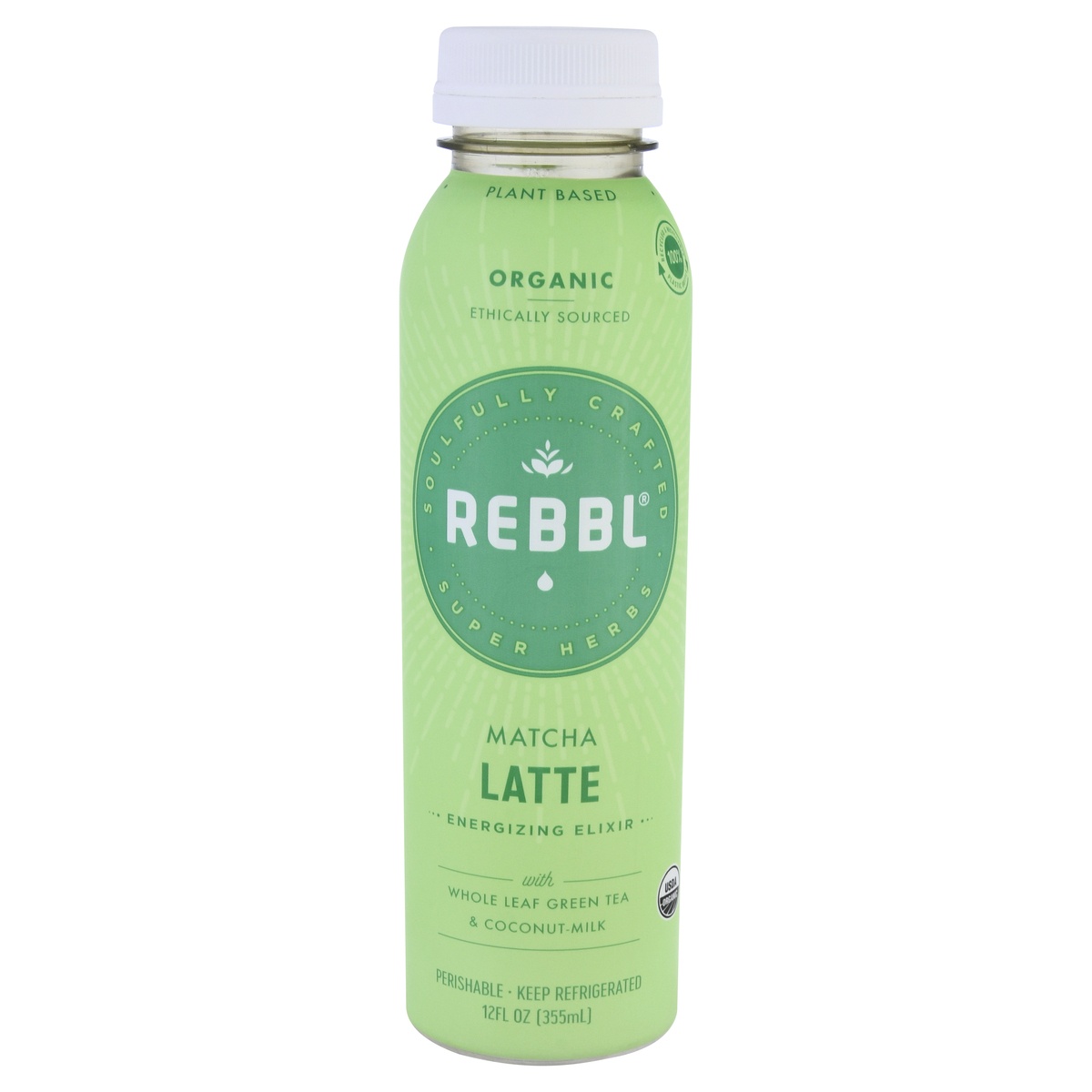 slide 1 of 6, REBBL Organic Matcha Latte Energizing Elixir 12 oz, 12 oz