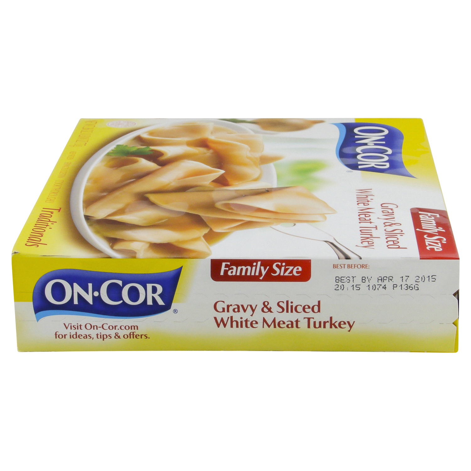 slide 3 of 4, On-Cor Gravy & Sliced White Meat Turkey 26 oz, 26 oz