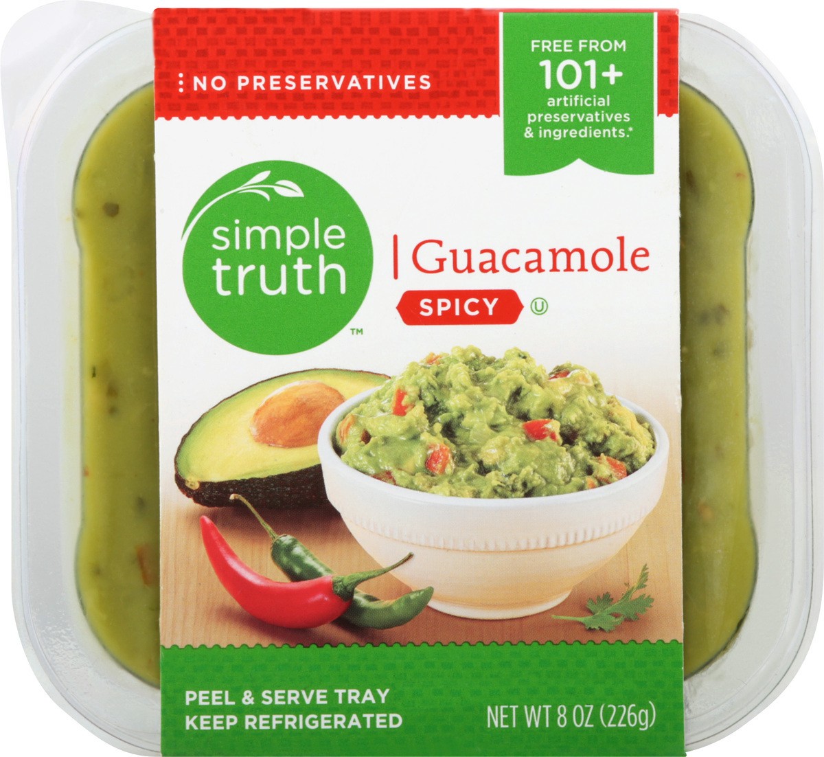slide 1 of 13, Simple Truth Spicy Guacamole 8 oz, 8 oz