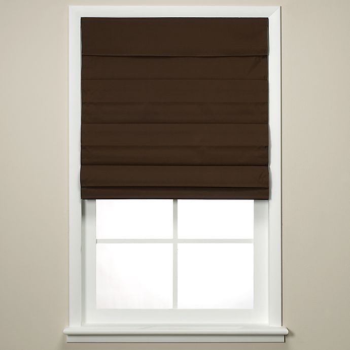 slide 1 of 1, Insola Chatham Cordless Roman/Cellular Shade - Chocolate, 27 in x 64 in