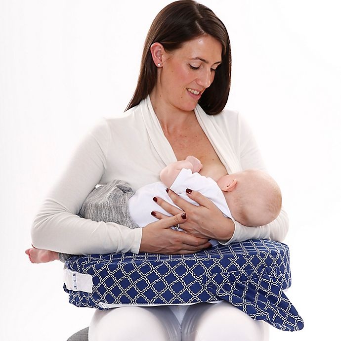 slide 3 of 4, My Brest Friend Original Nursing Pillow - Navy Kaleidoscope, 1 ct