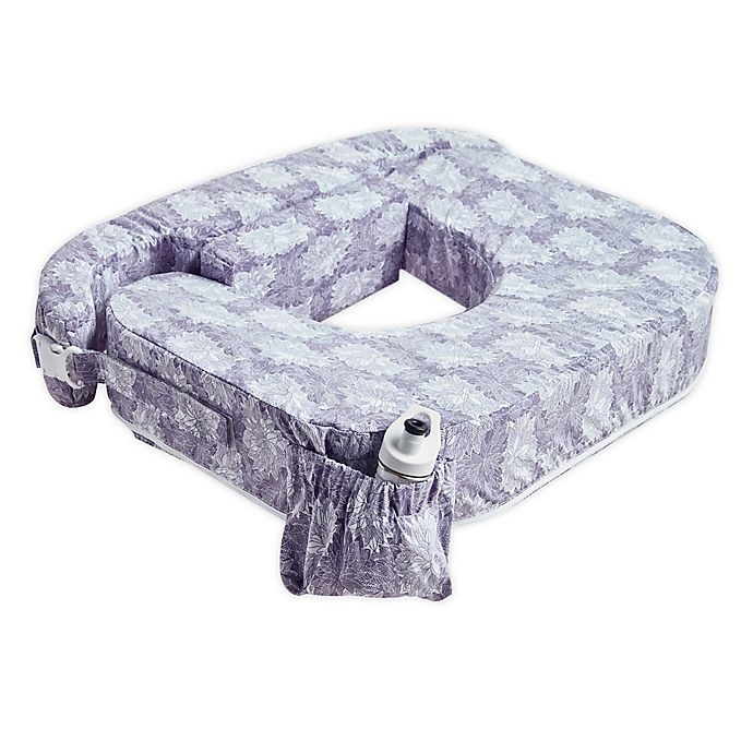 slide 1 of 5, My Brest Friend Twin/Plus Flowers Nursing Pillow - Purple, 1 ct