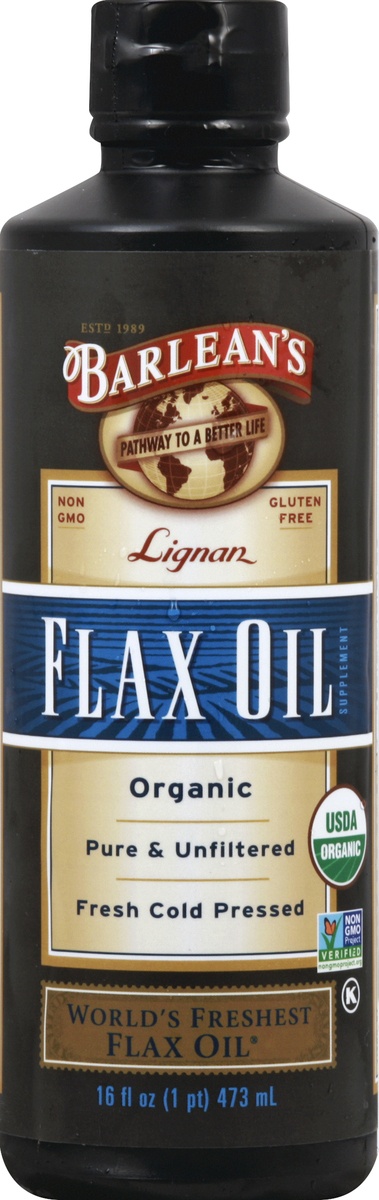 slide 2 of 2, Barlean's Organic Lignan Flax Oil, 16 fl oz