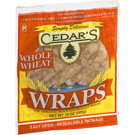 slide 2 of 9, Cedar's Whole Wheat Wraps, 10 oz