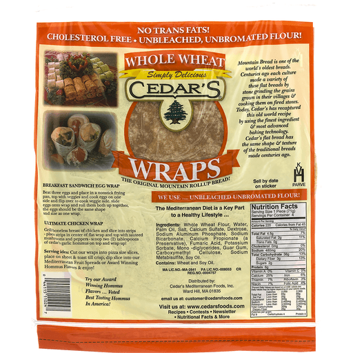 slide 7 of 9, Cedar's Whole Wheat Wraps, 10 oz