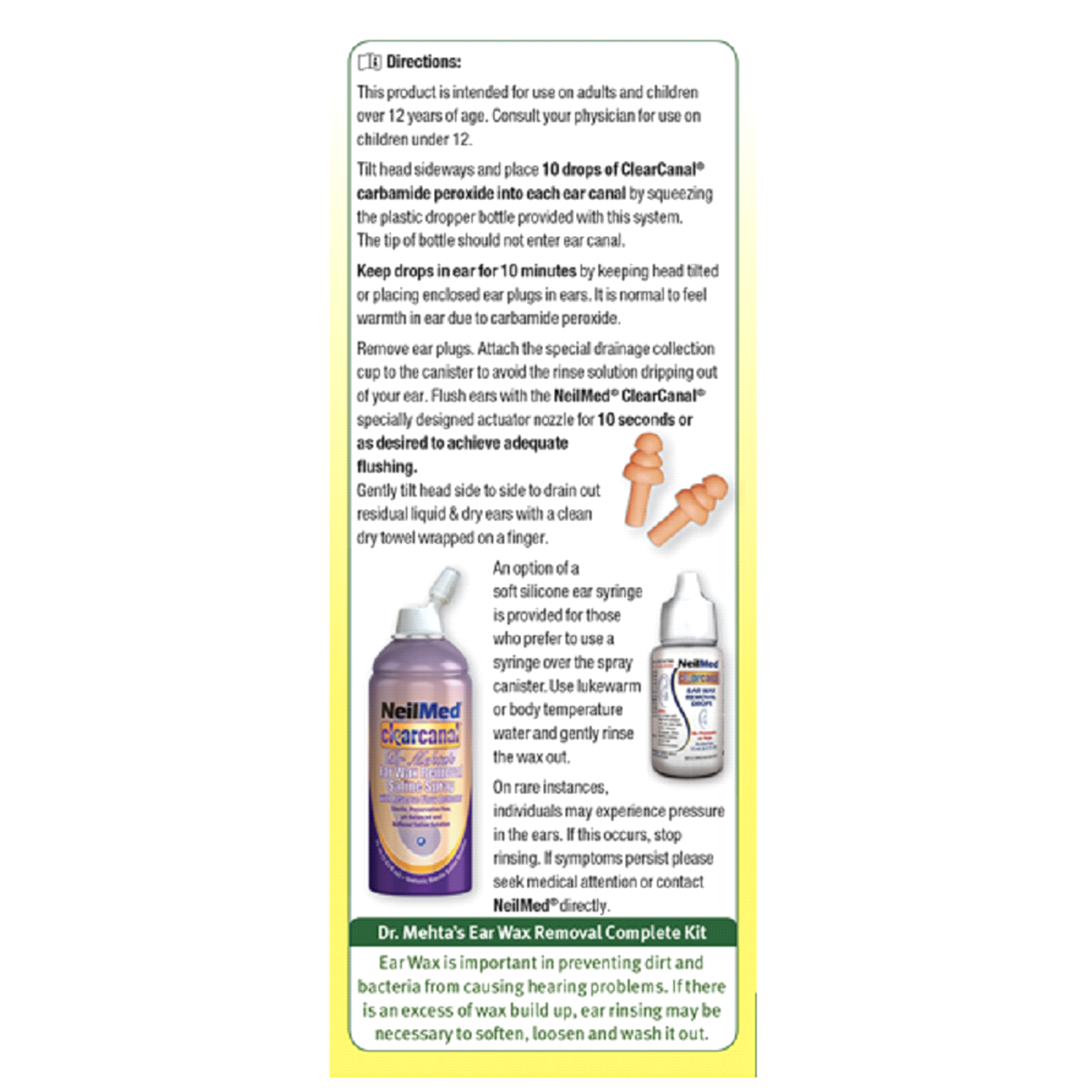 slide 2 of 5, NeilMed Clearcanal Dr. Mehta's Earwax Removal Complete Kit 1 Kit, 1 ct