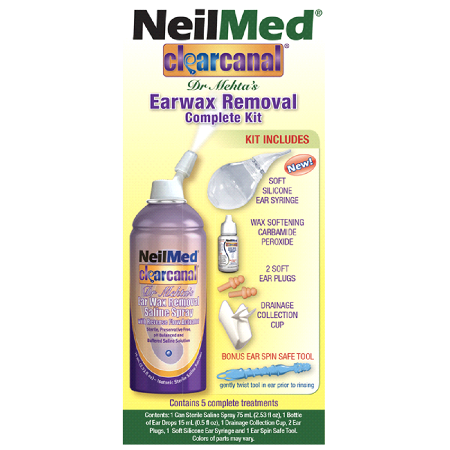 slide 5 of 5, NeilMed Clearcanal Dr. Mehta's Earwax Removal Complete Kit 1 Kit, 1 ct