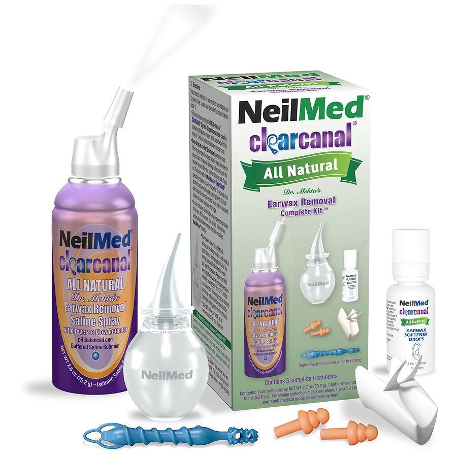 slide 2 of 5, NeilMed Clearcanal All Natural Earwax Removal Complete Kit 1 ea, 1 ct