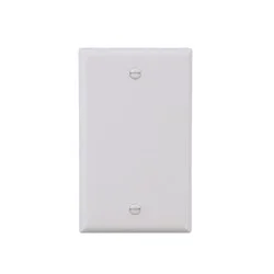 Eaton 1 -Gang White Blank Thermoplastic Standard Wall Plate