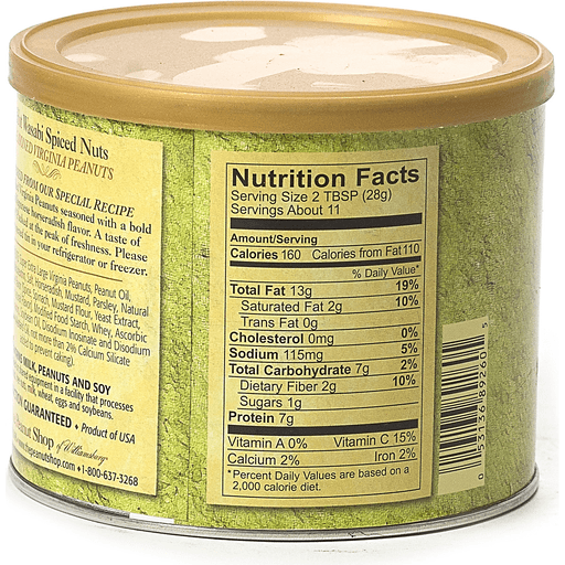 slide 2 of 2, The Peanut Shop of Williamsburg Wasabi Seasond Peanuts, 10.5 oz