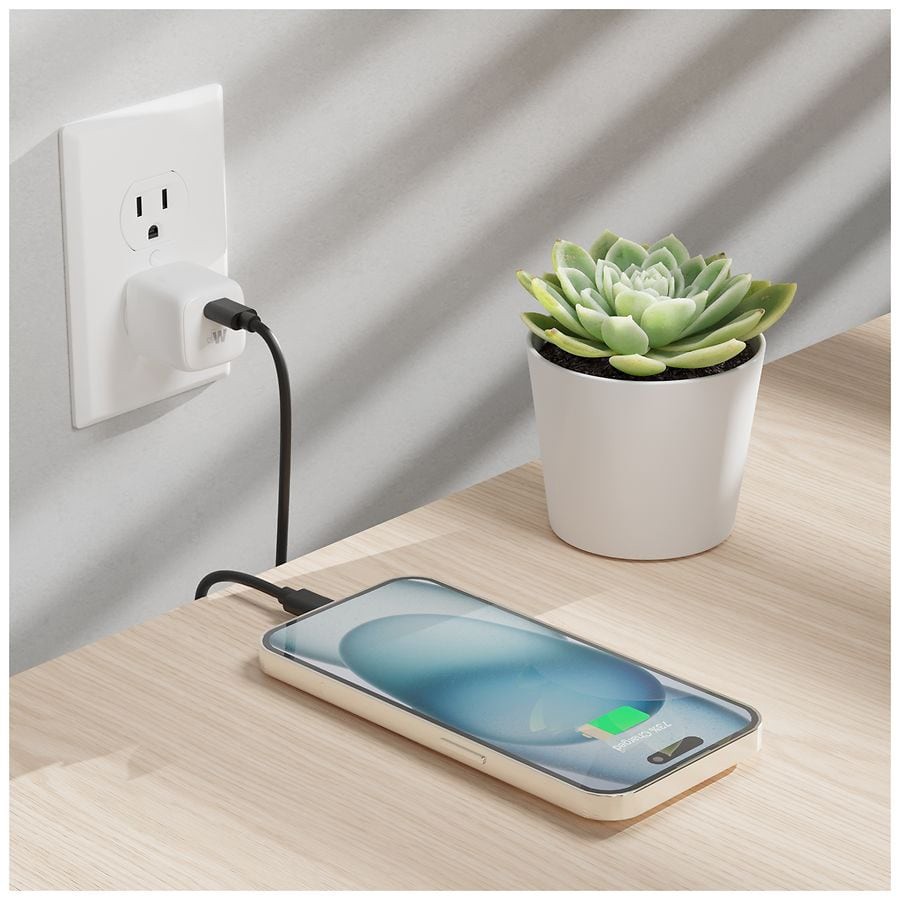 slide 3 of 4, Just Wireless Home Charger USB-C 20 Watt, 1 ct