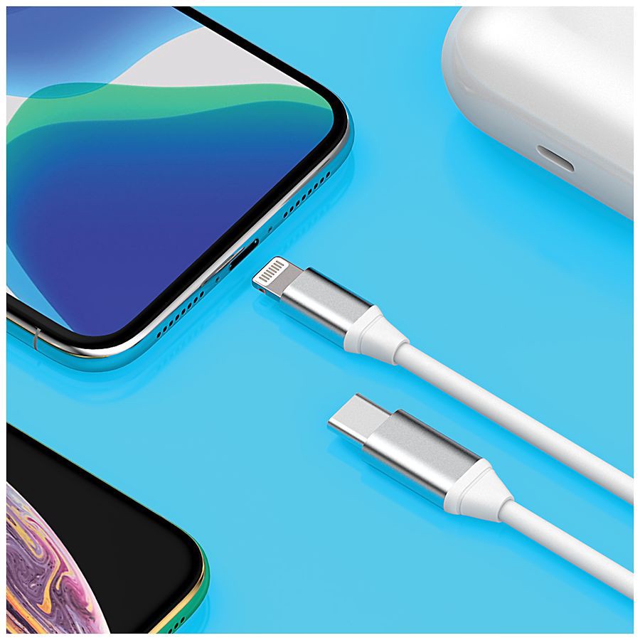 slide 2 of 5, Just Wireless Lightning to USB-C Cable, 1 ct
