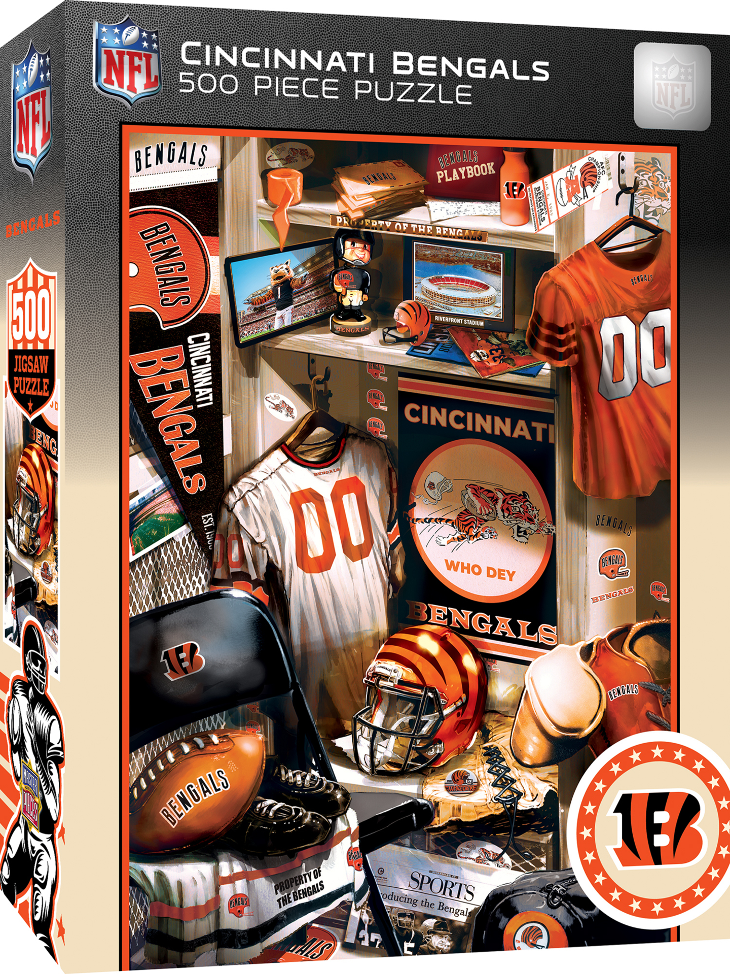 slide 2 of 2, Cincinnati Bengals NFL Locker Room 500pc Puzzle, 500 ct