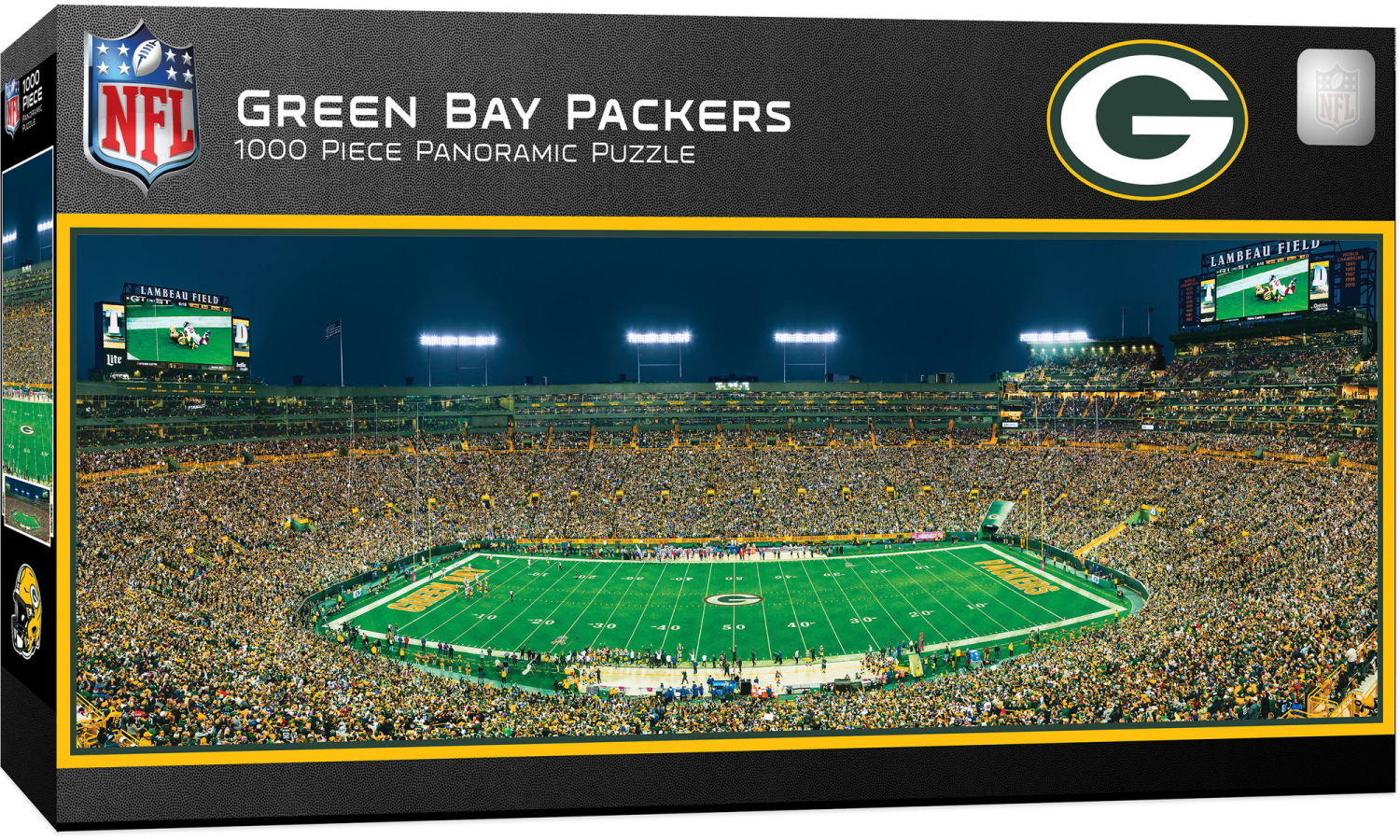 slide 2 of 2, Green Bay Packers NFL 1000pc Panoramic Puzzle, 1000 ct