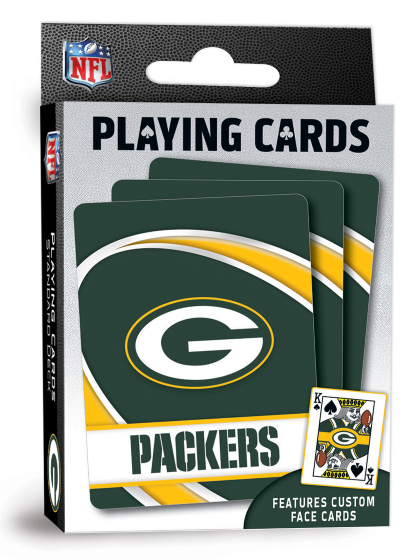slide 2 of 2, Green Bay Packers NFL Playing Cards, 3.5 inx2.5 in