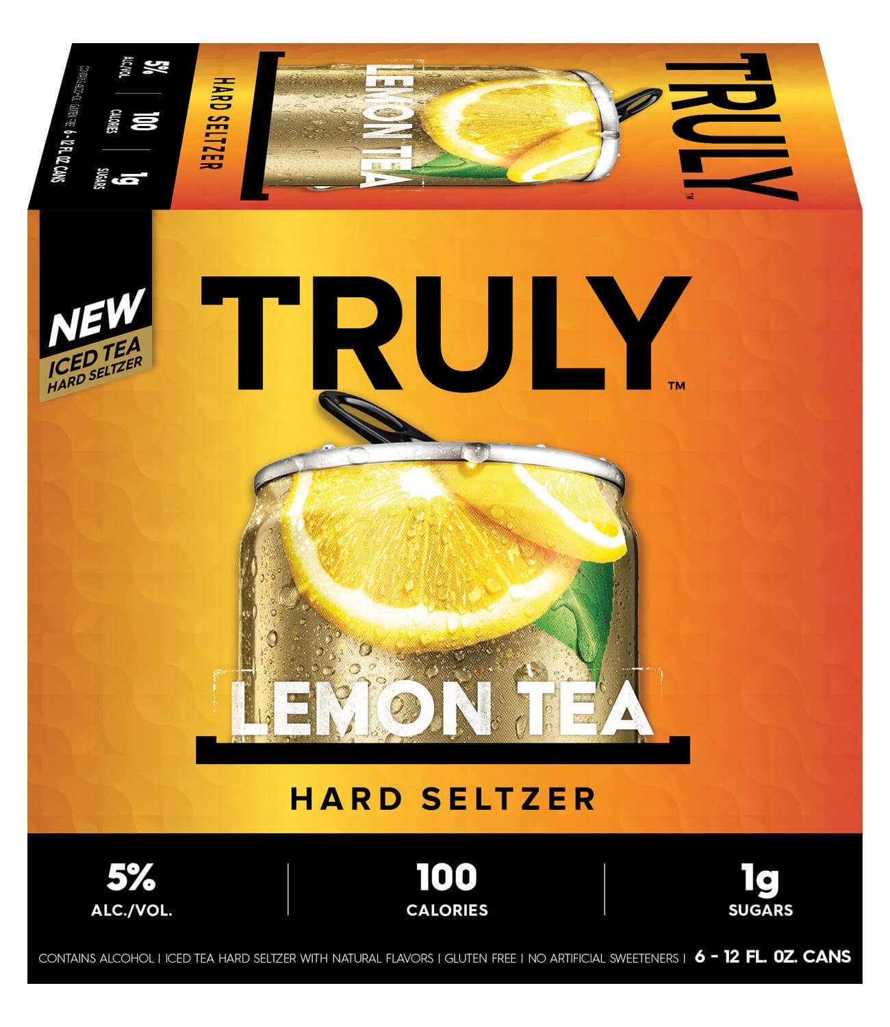 slide 1 of 1, TRULY Hard Seltzer Lemon Tea, 6 ct; 12 oz