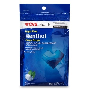 slide 1 of 1, CVS Health Sugar Free Menthol Cough Drops, 1 ct