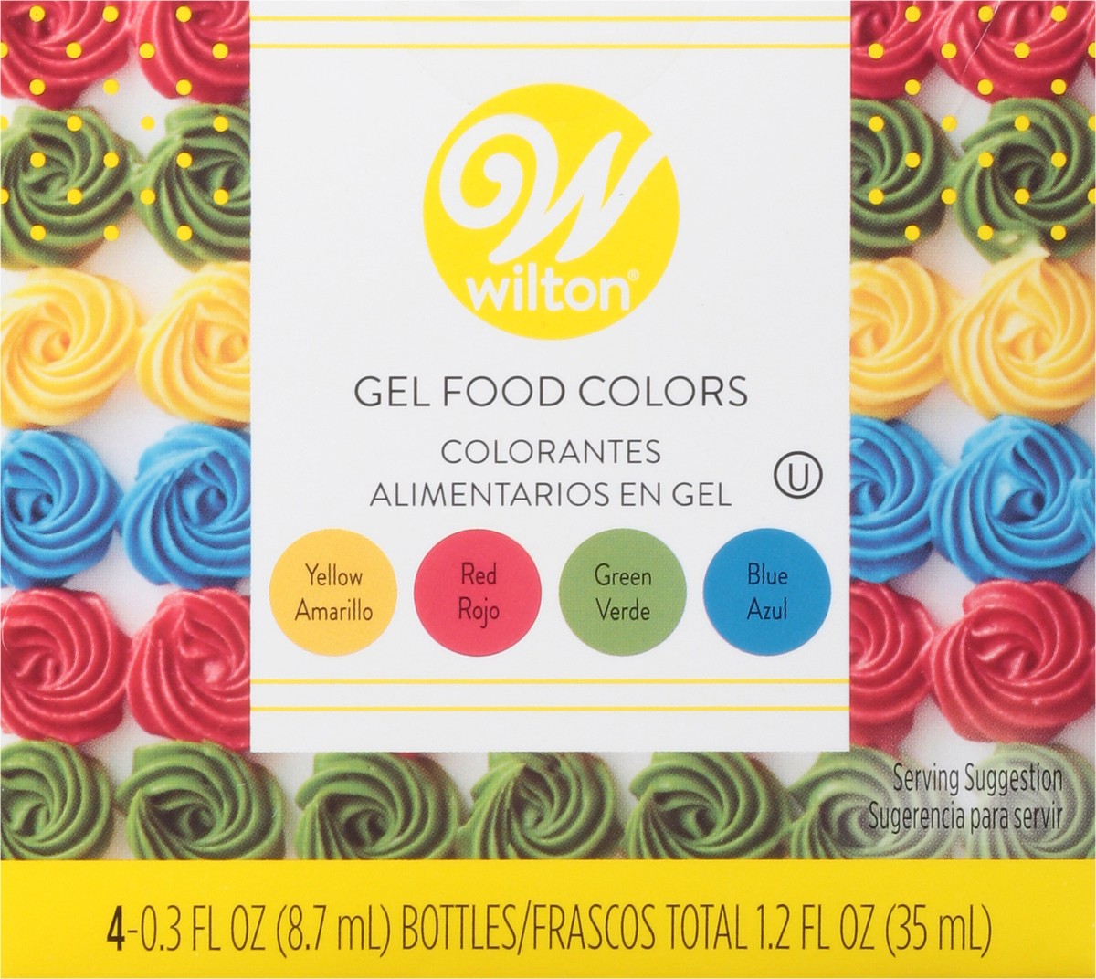 slide 2 of 9, Wilton Gel Food Colors Bottle 4 - 0.3 fl oz ea, 4 ct