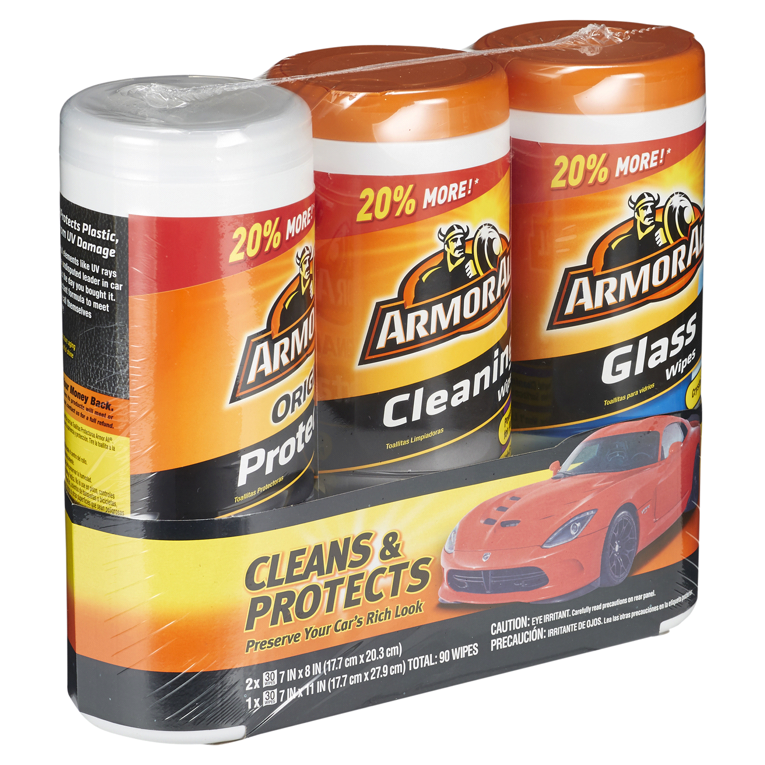 slide 4 of 5, Armor All Cleans & Protects Wipes 3 ea, 3 ct