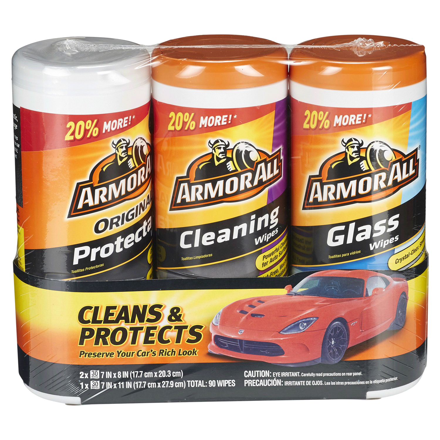slide 1 of 5, Armor All Cleans & Protects Wipes 3 ea, 3 ct