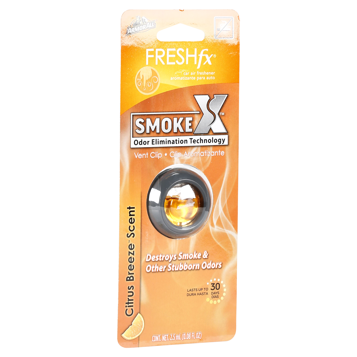 slide 4 of 5, Armor All Fresh Fx Vent Clip Smoke X Citrus Breeze Scent Car Air Freshener 2.5 ml, 2.5 ml