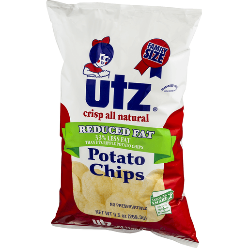 slide 3 of 9, Utz Original Reduced Fat Potato Chips Family Size, 9.5 oz