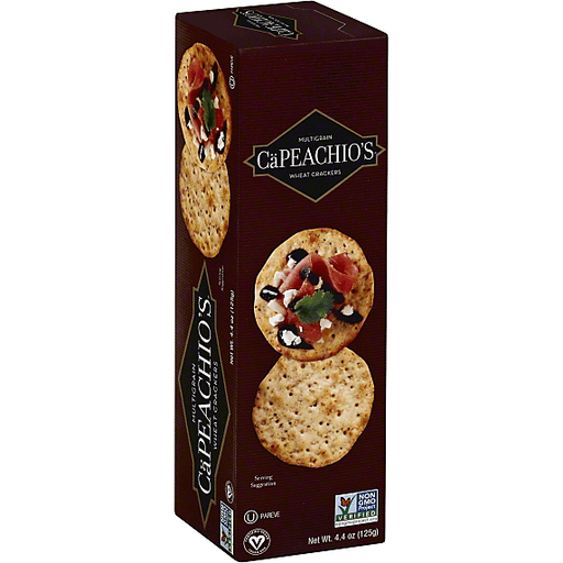 slide 2 of 3, CaPeachio’s Capeachio's Multigrain Wheat Crackers, 4.4 oz