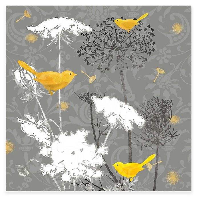 slide 1 of 1, Courtside Market Grey and Gold Finch II Canvas Wall Art, 1 ct