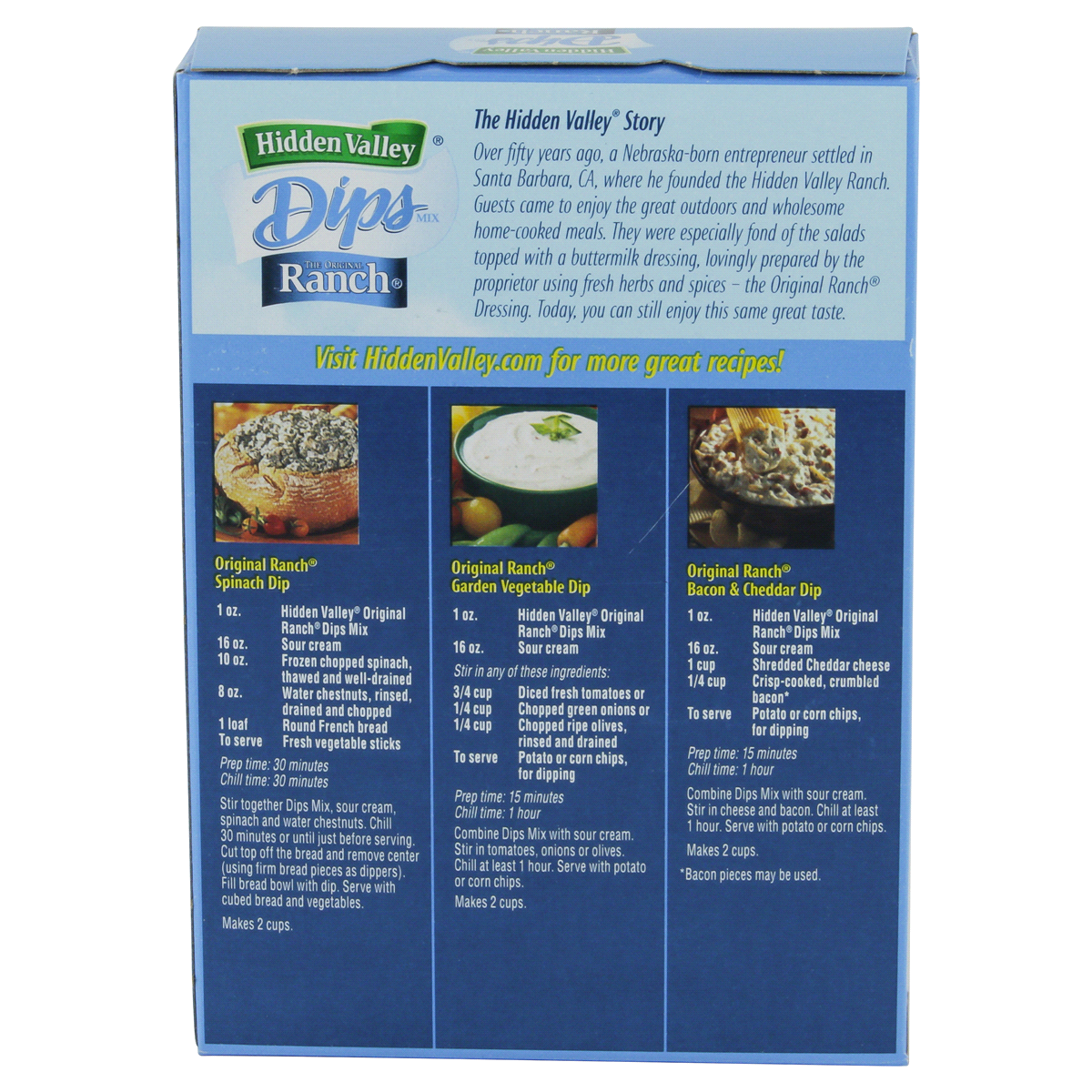 Hidden Valley Gluten Free Original Ranch Dips Mix Packets 4 ct; 1 oz Shipt