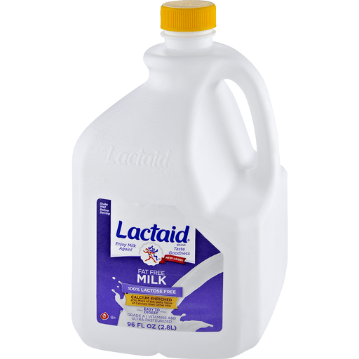 slide 3 of 9, Lactaid Lactose Free Calcium-Fortified Fat Free Milk, 96 fl oz