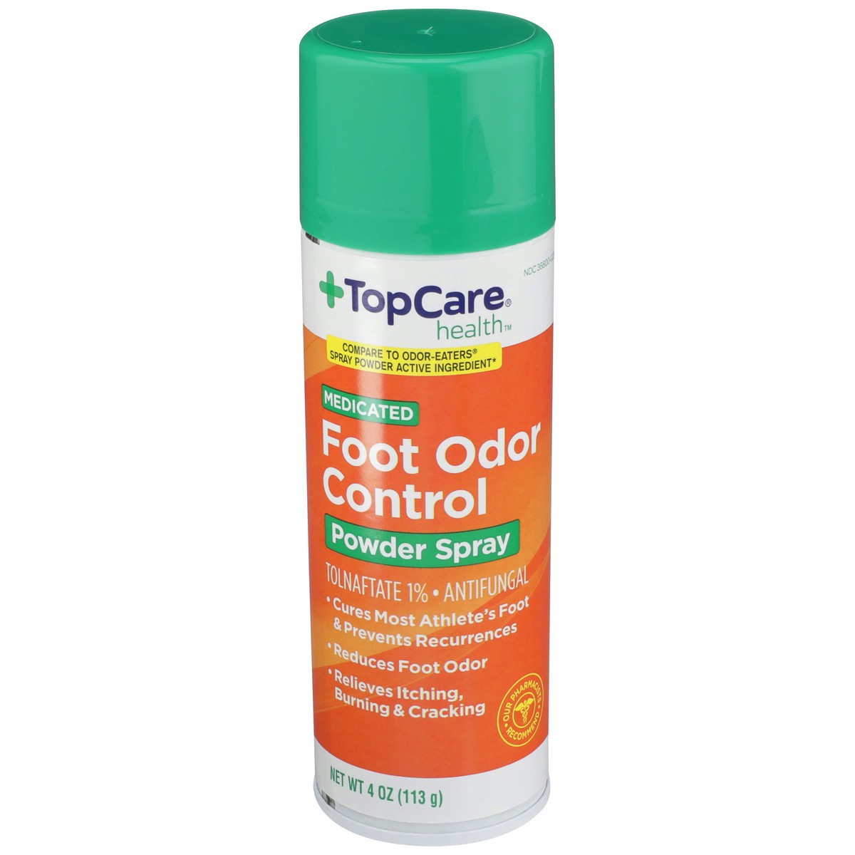 slide 1 of 9, TopCare Health Medicated Foot Odor Control Powder Spray 4 oz, 4 oz