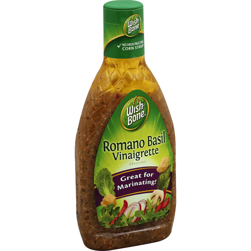 slide 2 of 2, Wish-Bone Romano Basil Vinaigrette Dressing, 15 oz