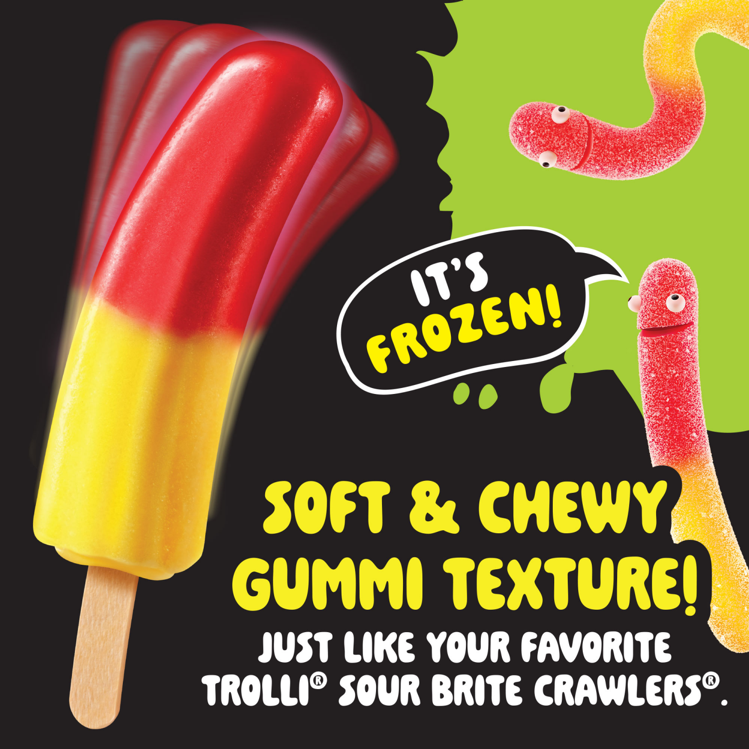 slide 3 of 4, Trolli Gummi Pops Popsicles - Cherry Lemon, 10 ct