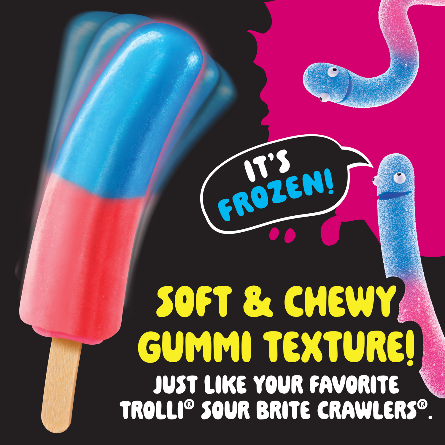 slide 3 of 4, Trolli Gummi Pop, Grape Strawberry, Pops - 16.5 fl oz, 16.5 fl oz