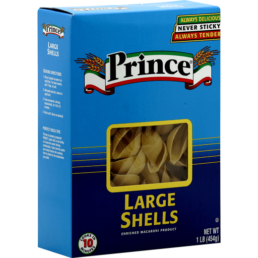 slide 2 of 2, Pre Prince Large Shells Pasta, 16 oz