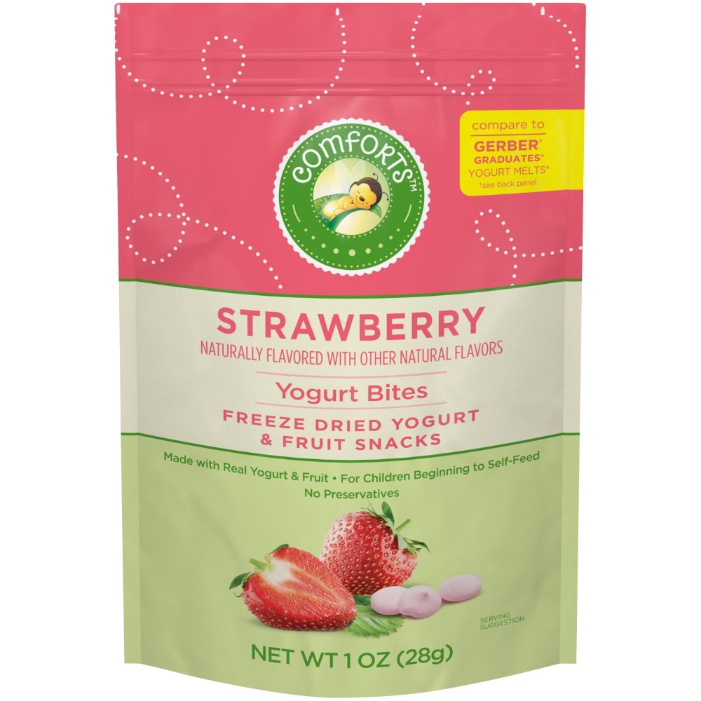 slide 1 of 1, Comforts for Toddler Strawberry Yogurt Bites, 1 oz