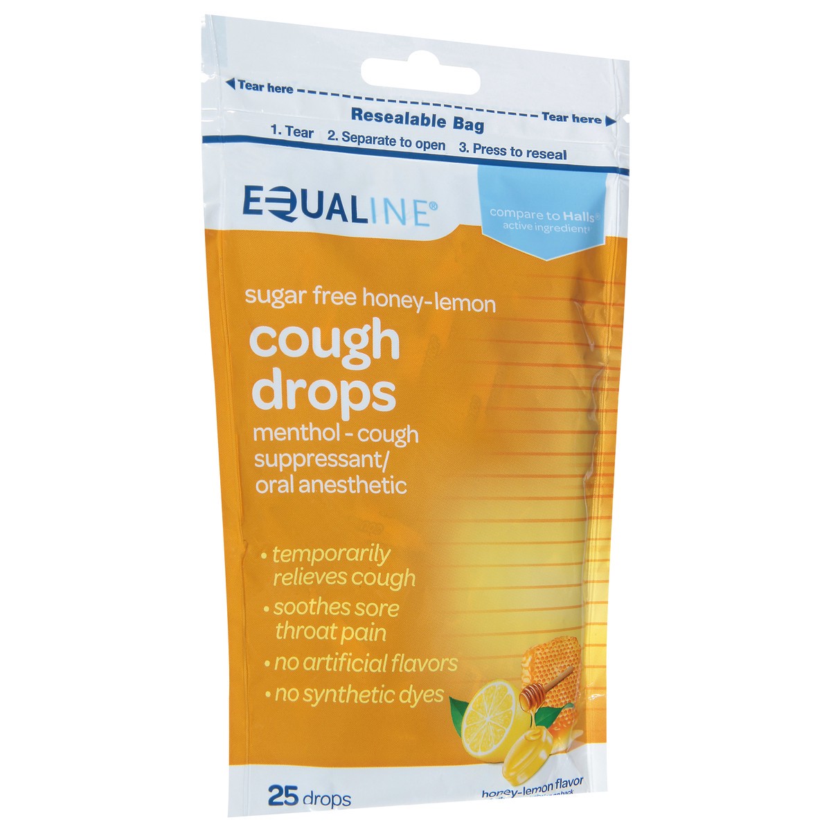 slide 3 of 12, Equaline Sugar Free Honey-Lemon Flavor Cough Drops 1 ea, 1 ct