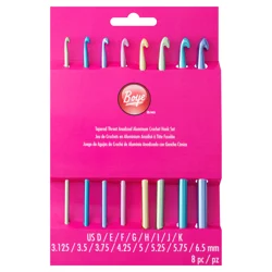 Boye Aluminum Crochet Hook Set - Sizes D-K