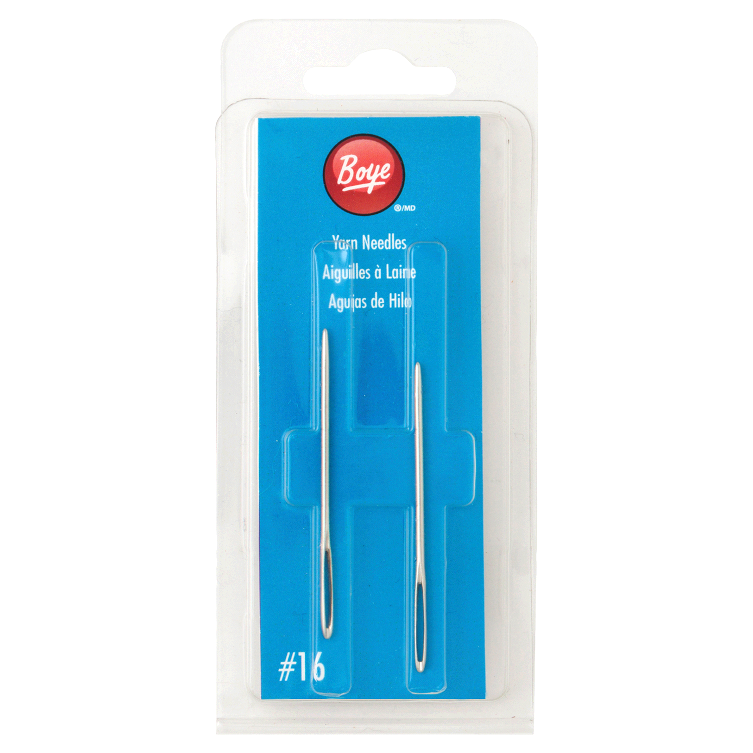 slide 1 of 1, Boye Steel Yarn Needles - Size 16, 2 ct