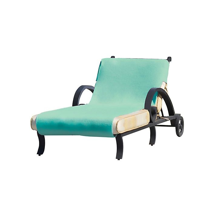 slide 2 of 3, Linum Home Textiles Chaise Lounge Cover - Aqua, 1 ct