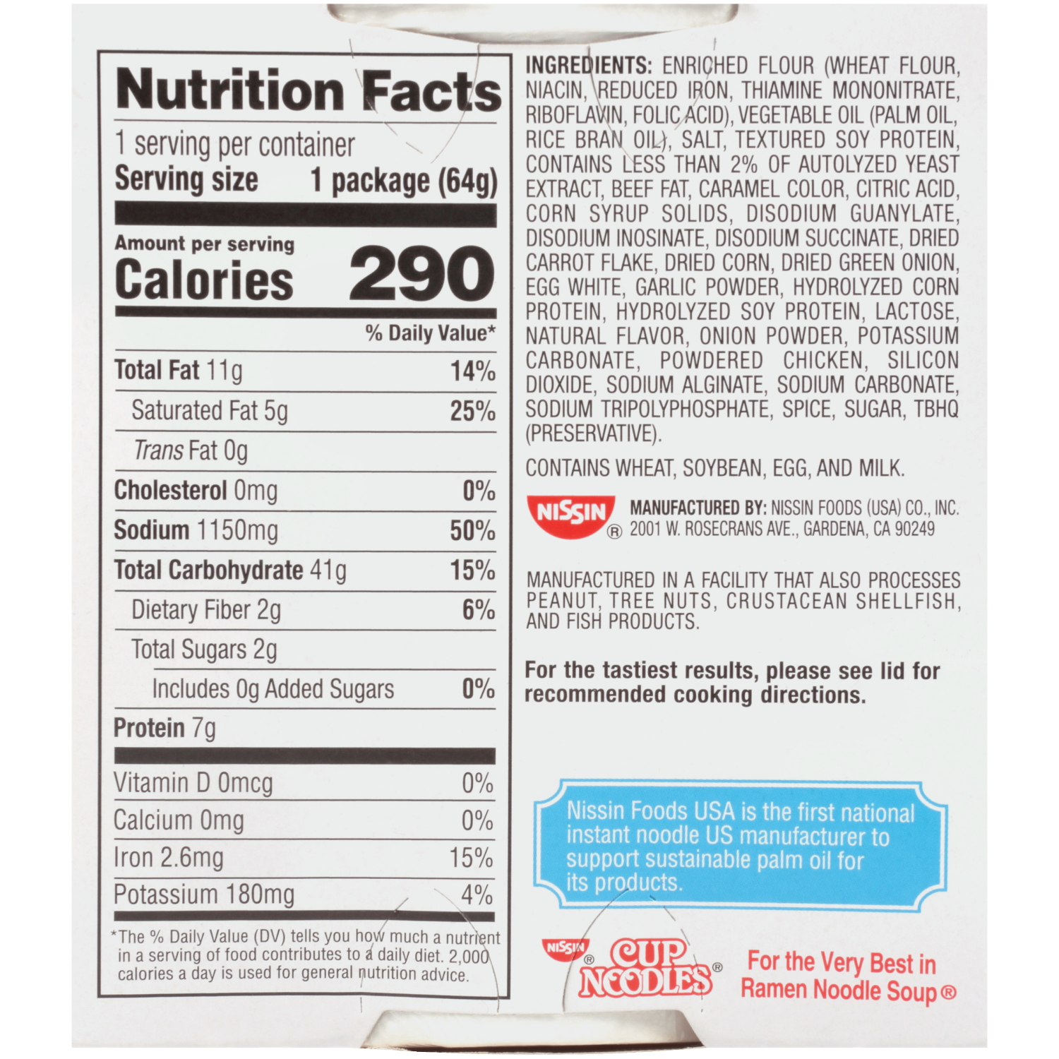 slide 2 of 2, Nissin Beef Flavor Cup Noodles 2.25 oz, 2.25 oz