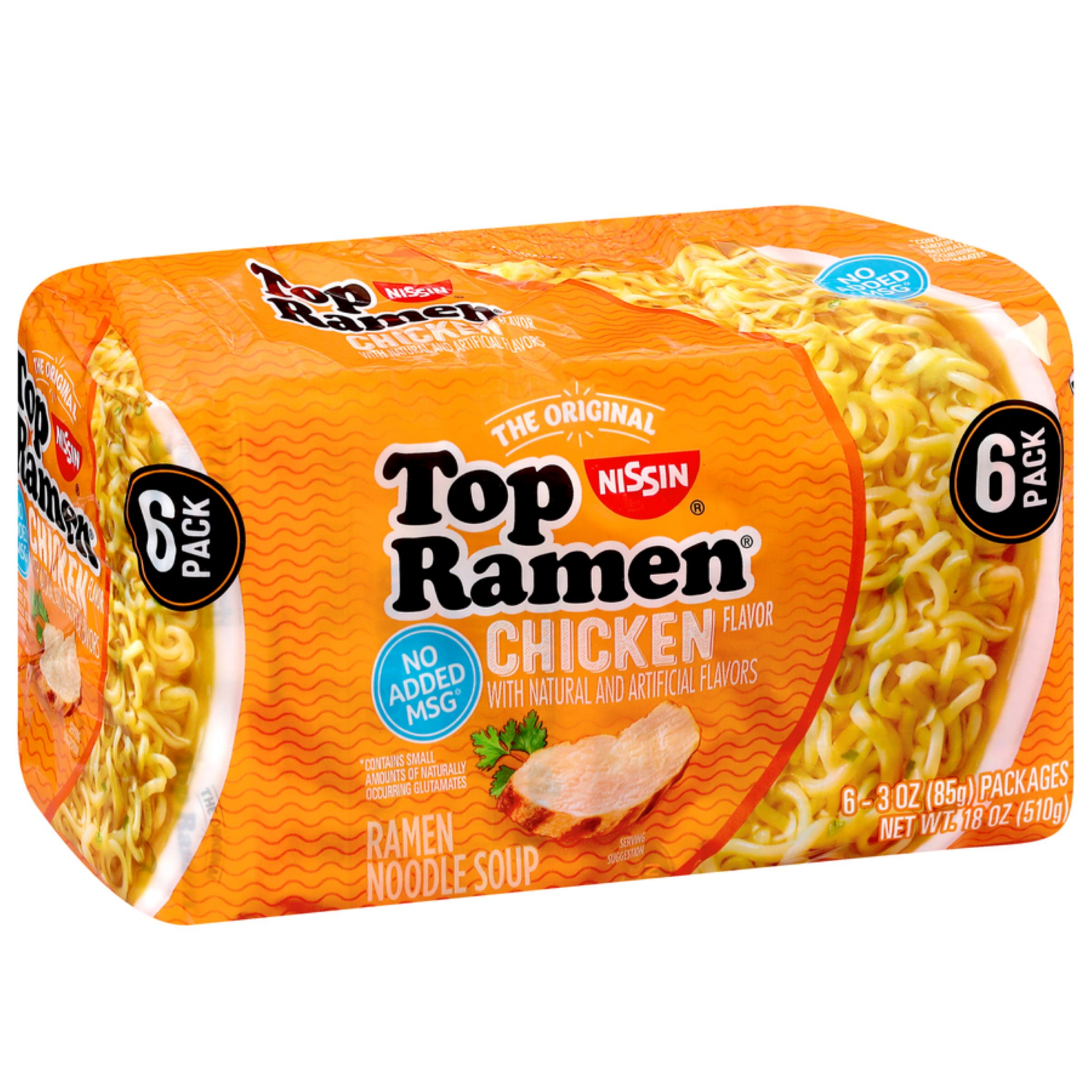 slide 3 of 4, Top Ramen 6 Pack Chicken Flavor Ramen Noodle Soup 6 - 3 oz Packages, 6 ct