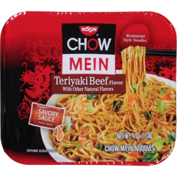 Nissin Chow Mein Restaurant Style Teriyaki Beef Flavor Chow Mein Noodles 4 oz