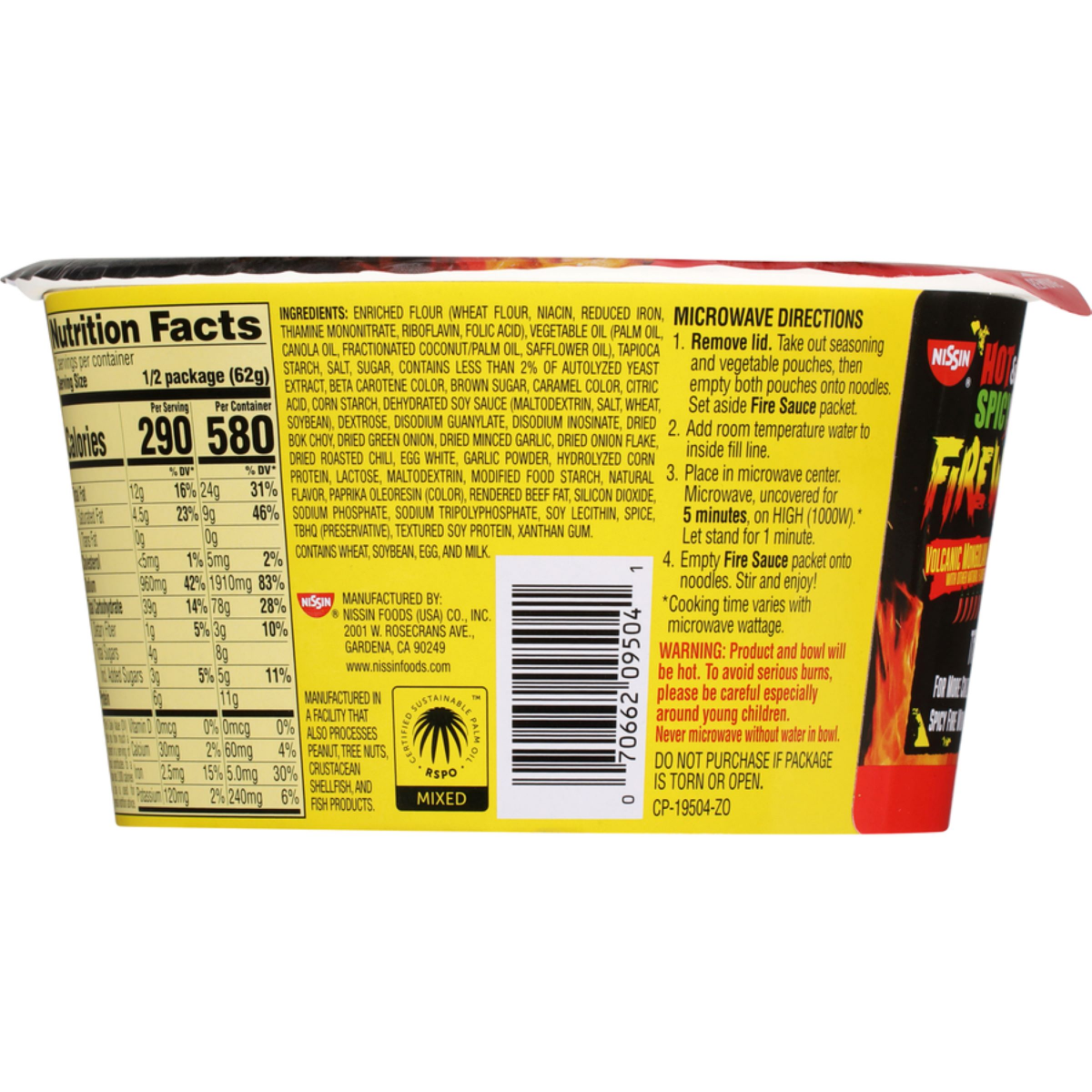 slide 5 of 6, Nissin Hot & Spicy Fire Wok Volcanic Mongolian Beef, 4.37 oz