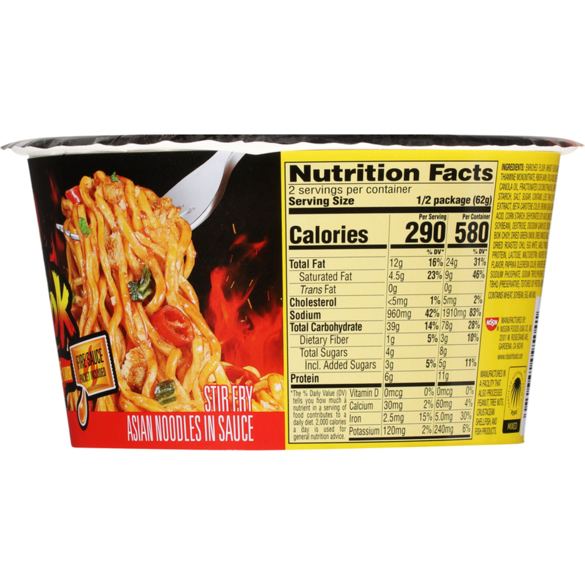 slide 6 of 6, Nissin Hot & Spicy Fire Wok Volcanic Mongolian Beef, 4.37 oz