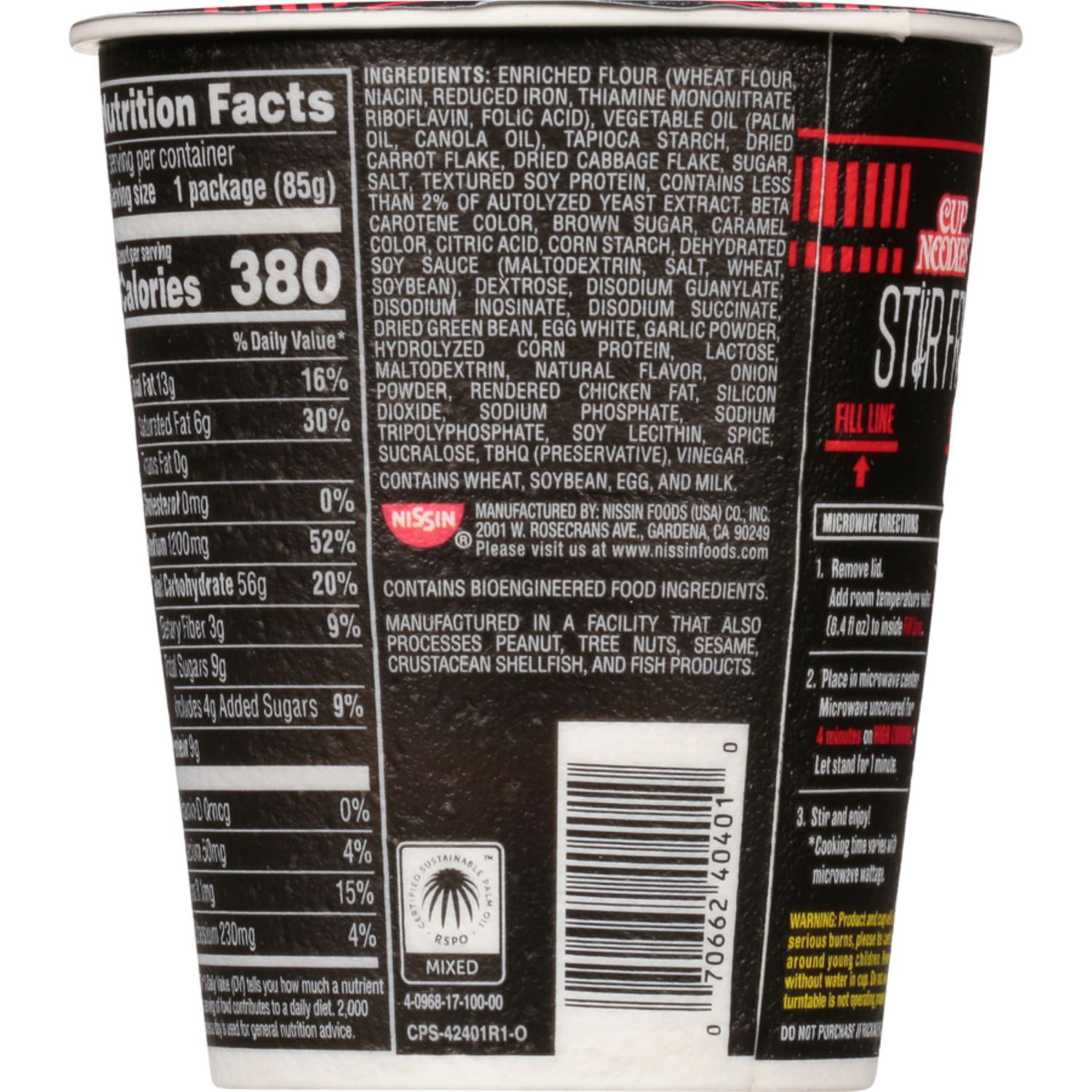 slide 4 of 5, Nissin Cup Noodles Stir Fry Teriyaki Beef Flavor Asian Noodles in Sauce 3.00 oz, 3 oz