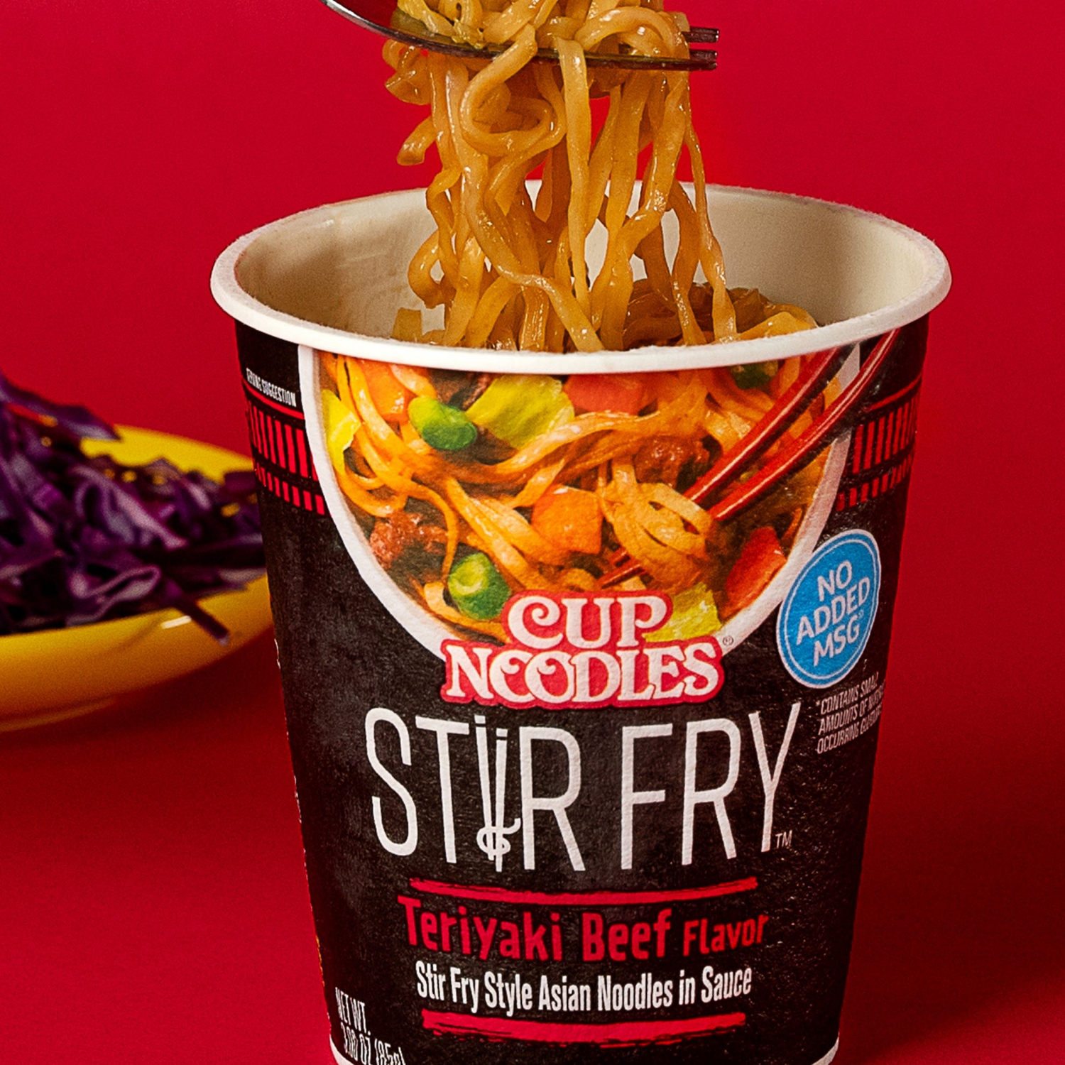 slide 5 of 5, Nissin Cup Noodles Stir Fry Teriyaki Beef Flavor Asian Noodles in Sauce 3.00 oz, 3 oz