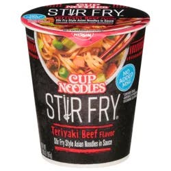 Nissin Cup Noodles Stir Fry Teriyaki Beef Flavor Asian Noodles in Sauce 3.00 oz